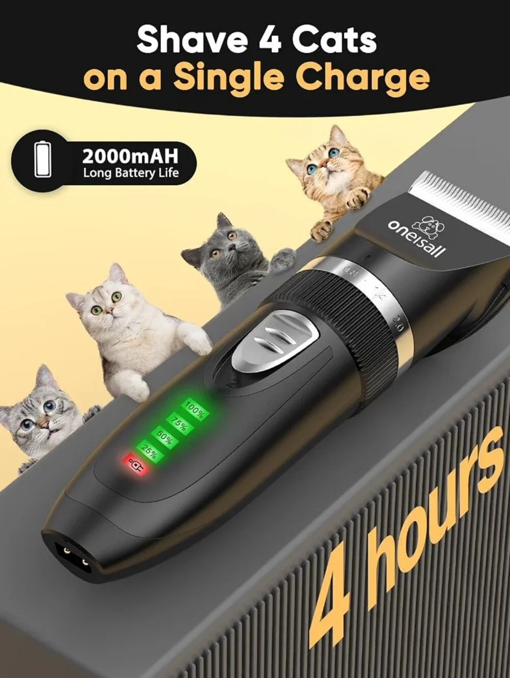 Oneisall Quiet Cat Cat Grooming Kit